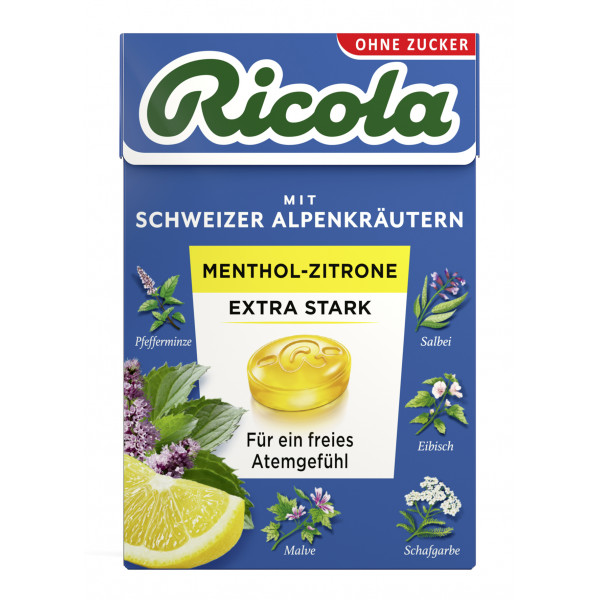 Abbildung für RICOLA o.Z.Box Menthol-Zitrone extra stark Bonbons