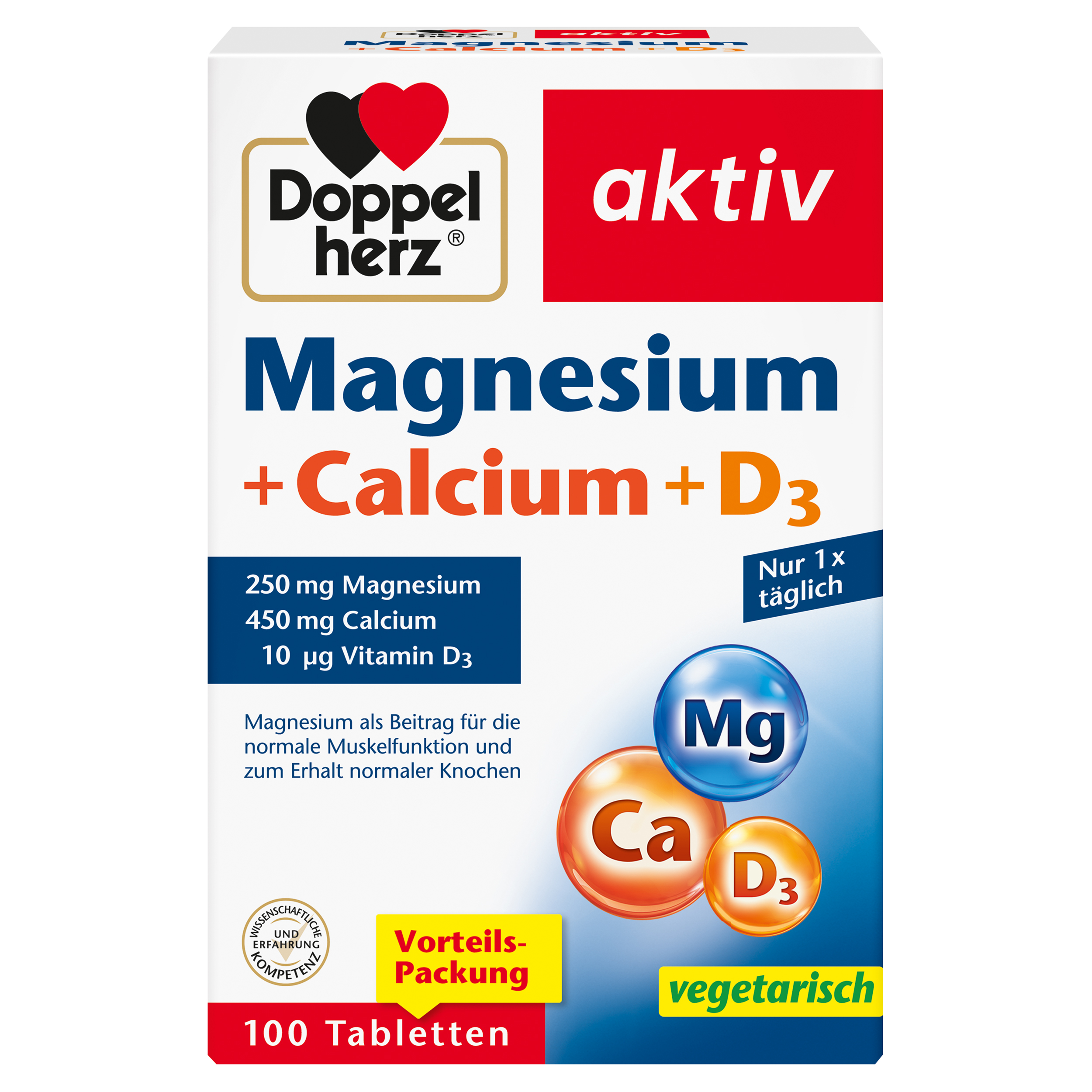 Abbildung für DOPPELHERZ Magnesium+Calcium+D3 Tabletten
